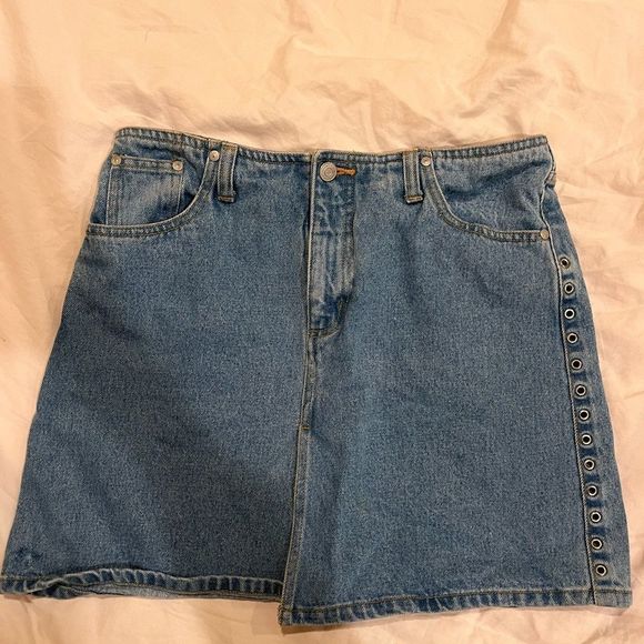 Urban Outfitters Dresses & Skirts - Vintage Denim Skirt with Metal Ring Details